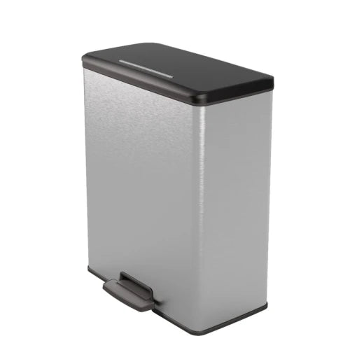 Curver Pedaalemmer Decobin Duo 2x26 Liter Zilver