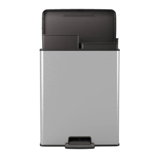 Curver Pedaalemmer Decobin Duo 2x26 Liter Zilver