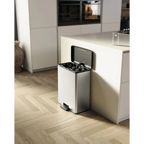 Curver Pedaalemmer Decobin Duo 2x26 Liter Zilver