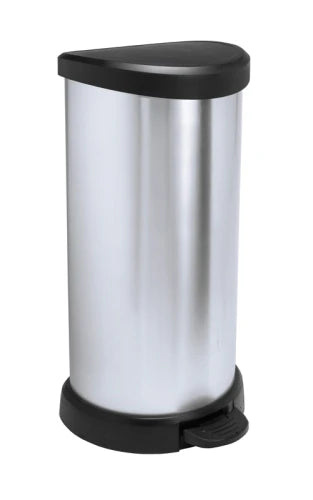 Curver Pedaalemmer Decobin 40 Liter Zilver