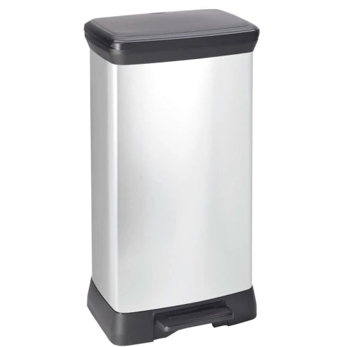 Curver Pedaalemmer Decobin Duo 2x23 Liter Zilver