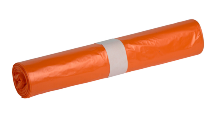 HDPE Afvalzakken 58x100cm T23 Oranje 500 stuks