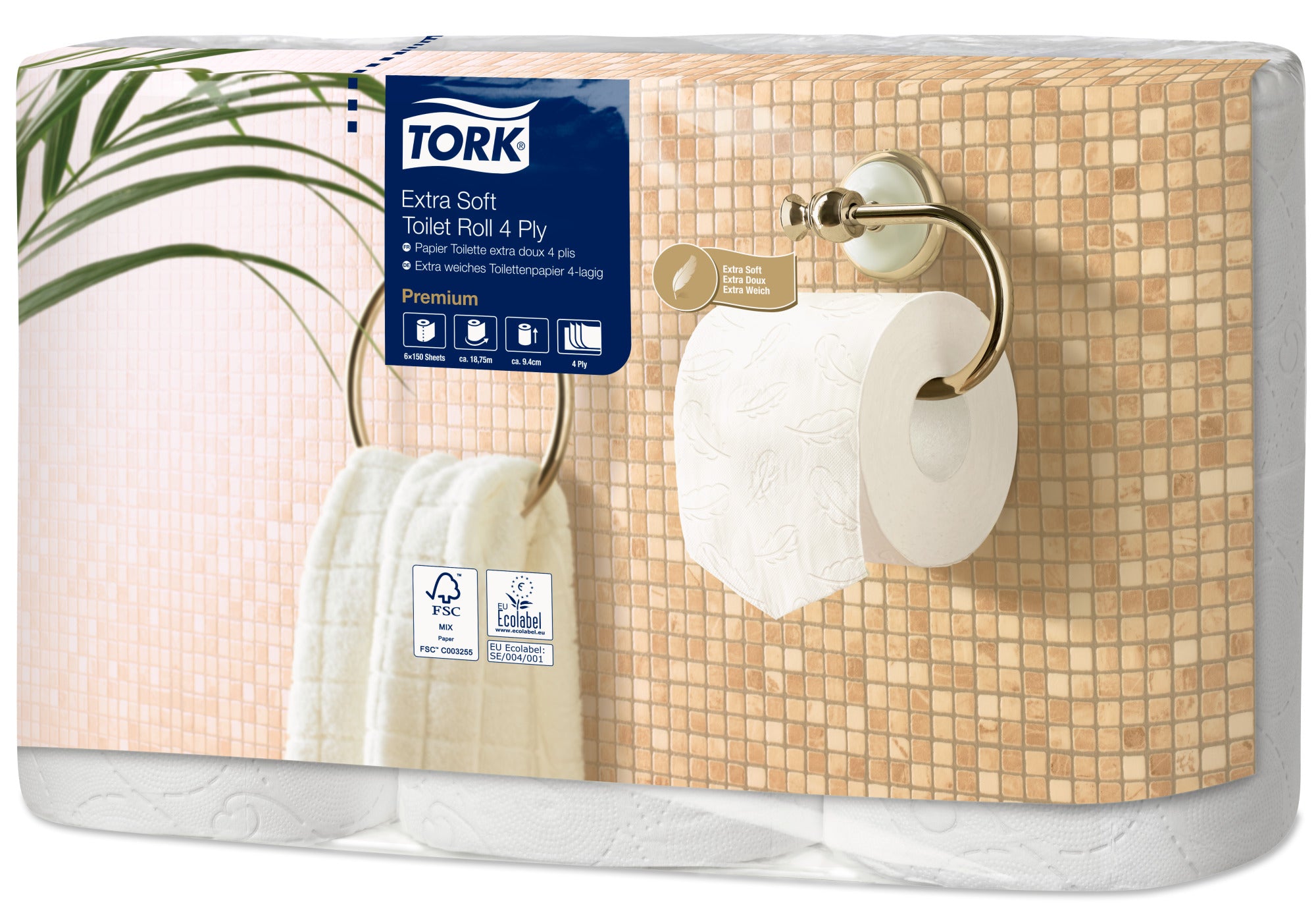 Tork Extra Zacht Traditioneel Toiletpapier Premium 4-laags - 42 Rollen x 153 Vel T4 (110406)