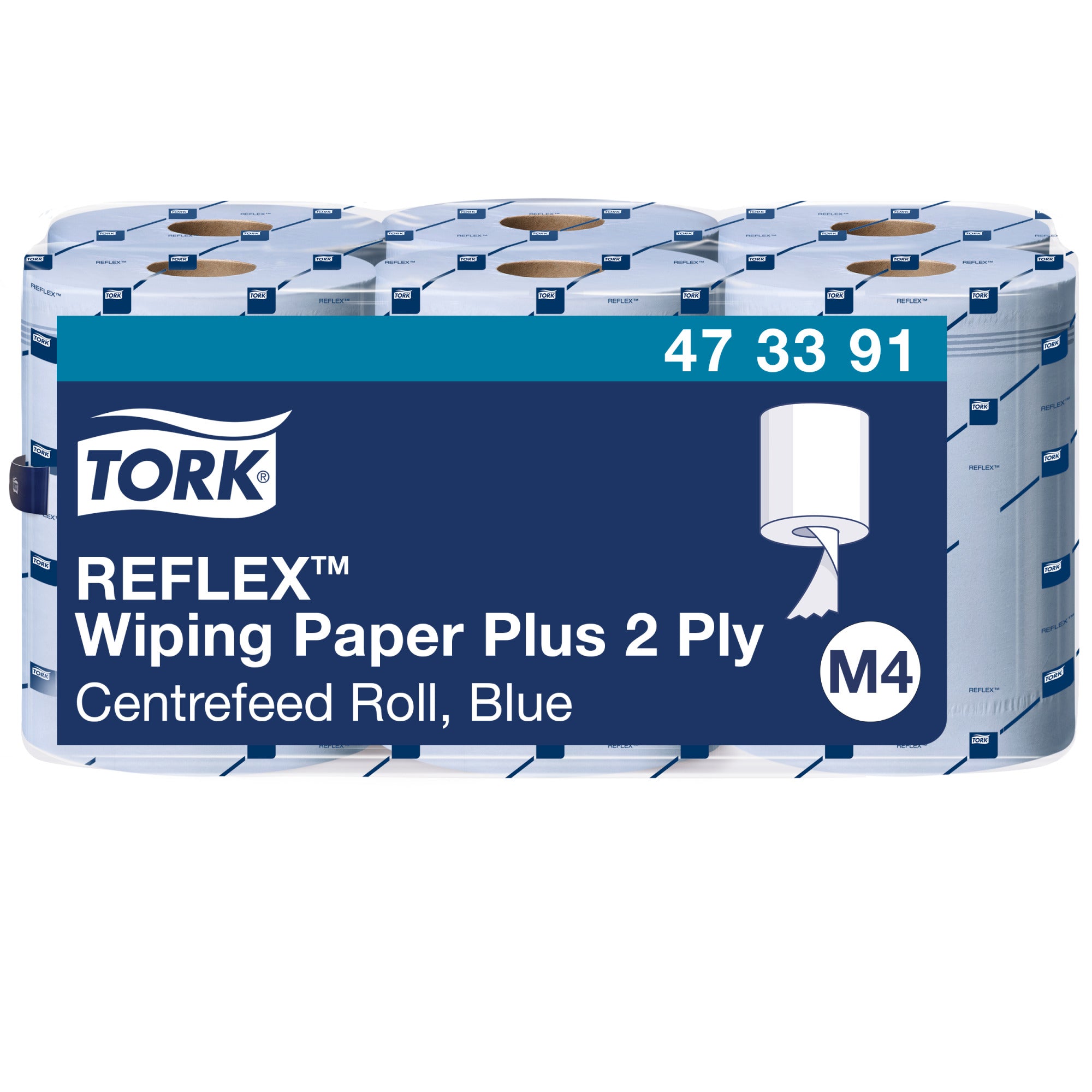 Tork Reflex™ Plus Centerfeed Poetspapier 2-laags - 6 Rollen x 150 Meter M4 (473391)