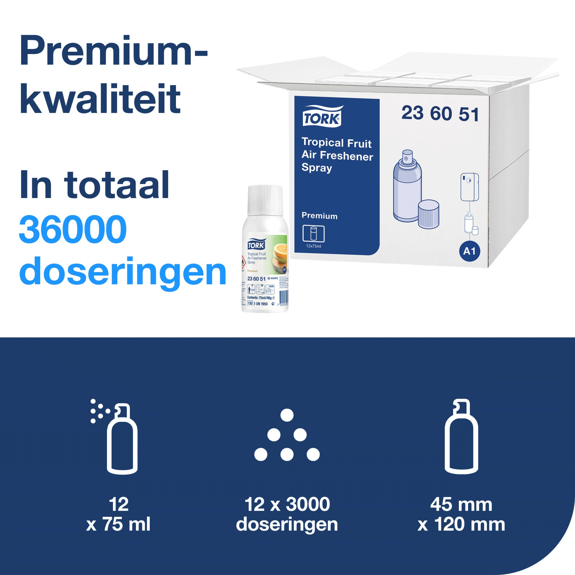 Tork Luchtverfrisser Tropische Fruitgeur 12 stuks A1 (236051)