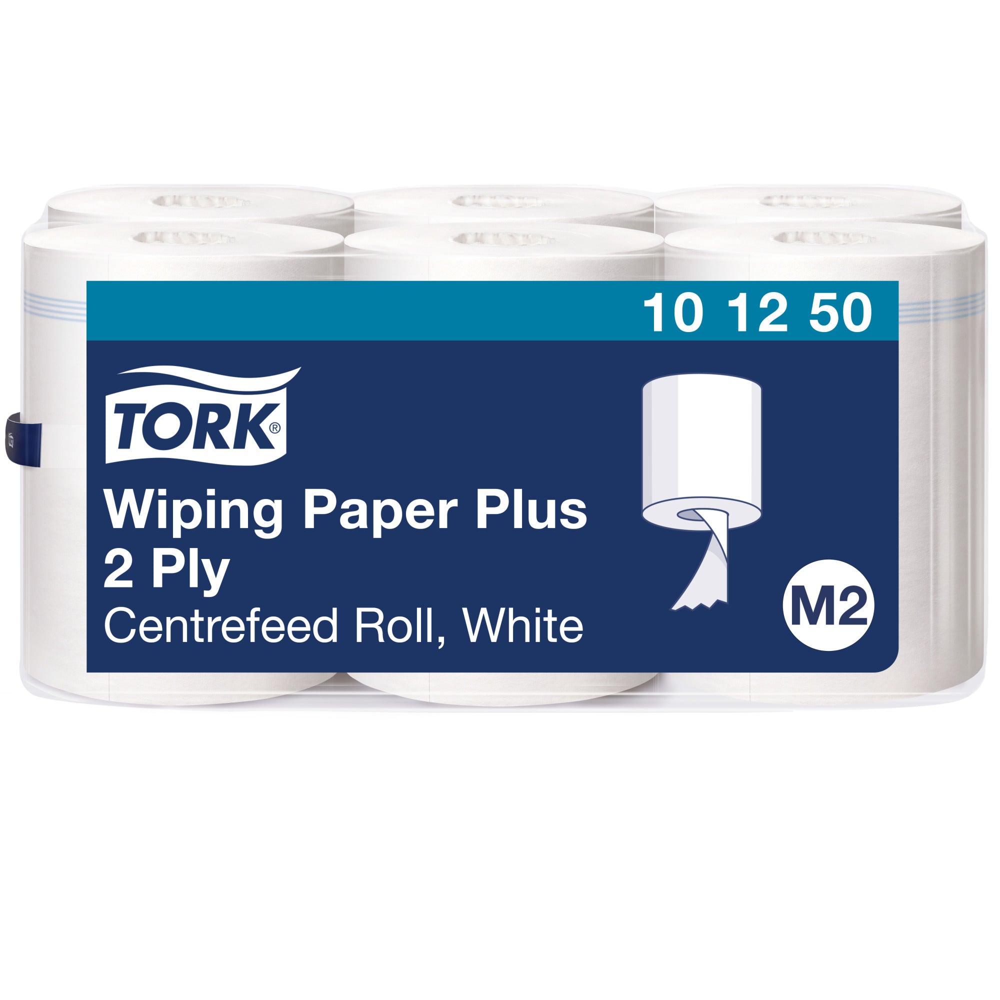 Tork Wiping Plus Poetspapier Midi 2-laags - 6 Rollen x 160 Meter M2 (101250)