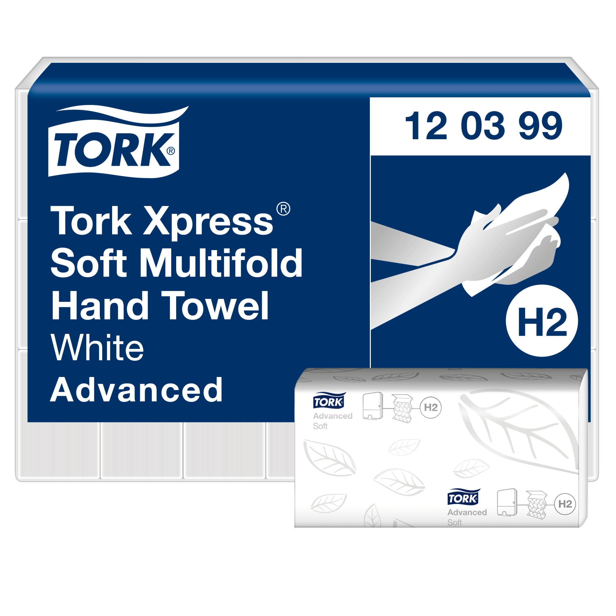 Tork Xpress® Zachte Multifold Handdoeken 2-laags 21x34cm 2856 stuks H2 (120399)