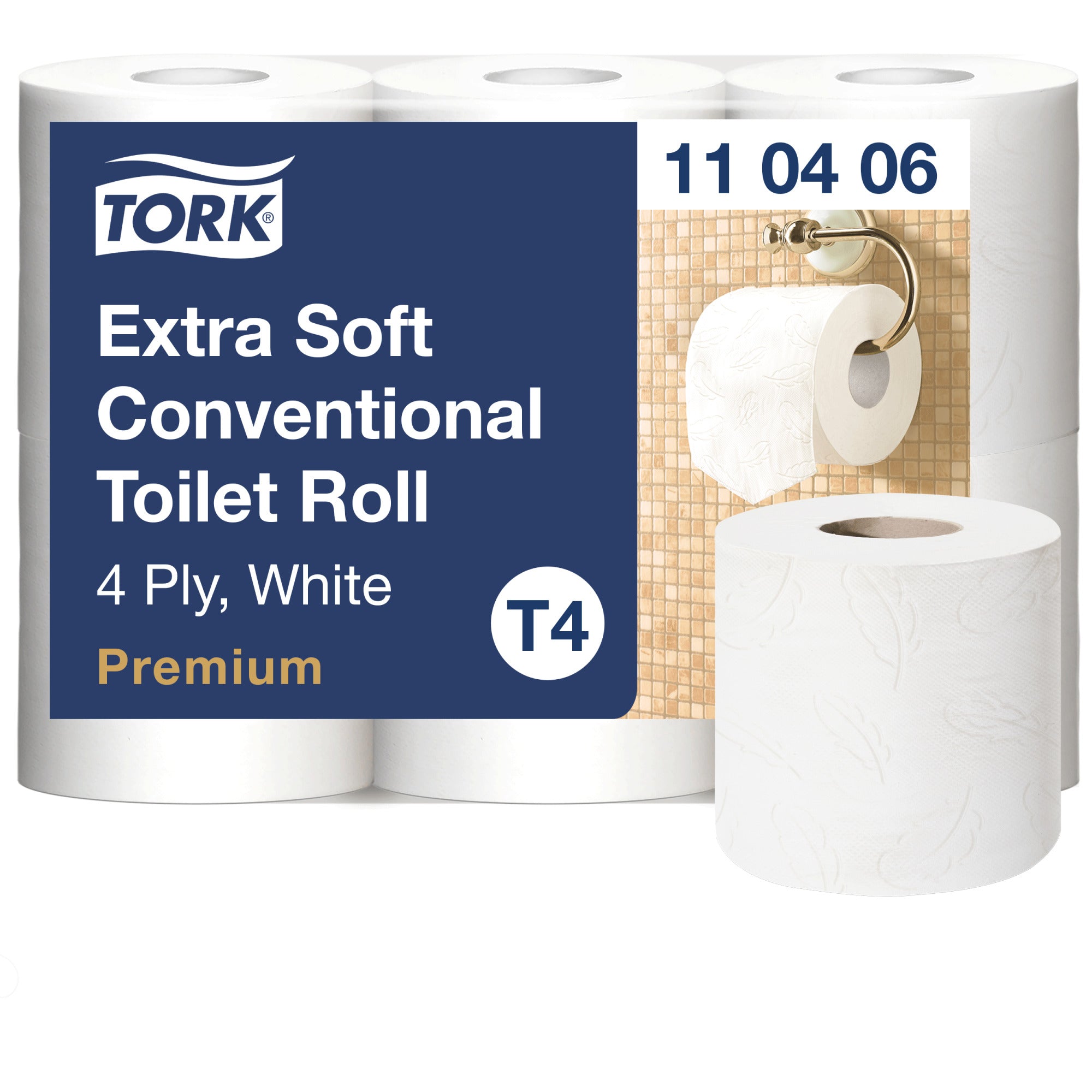 Tork Extra Zacht Traditioneel Toiletpapier Premium 4-laags - 42 Rollen x 153 Vel T4 (110406)