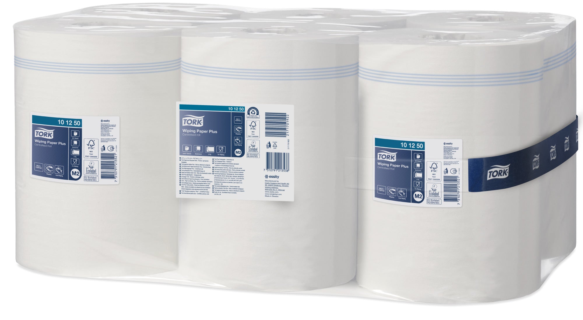 Tork Wiping Plus Poetspapier Midi 2-laags - 6 Rollen x 160 Meter M2 (101250)