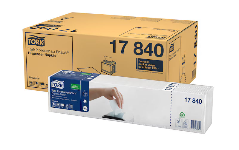 Tork Xpressnap Snack® Dispenserservet 1-laags - 9000 servetten N10 (17840)