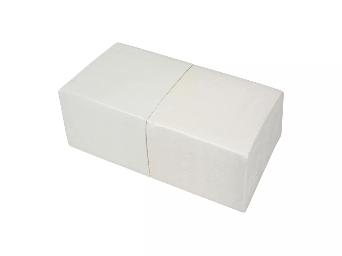 Servetten 1/4 vouw 33x33cm 1-laags wit (154034)