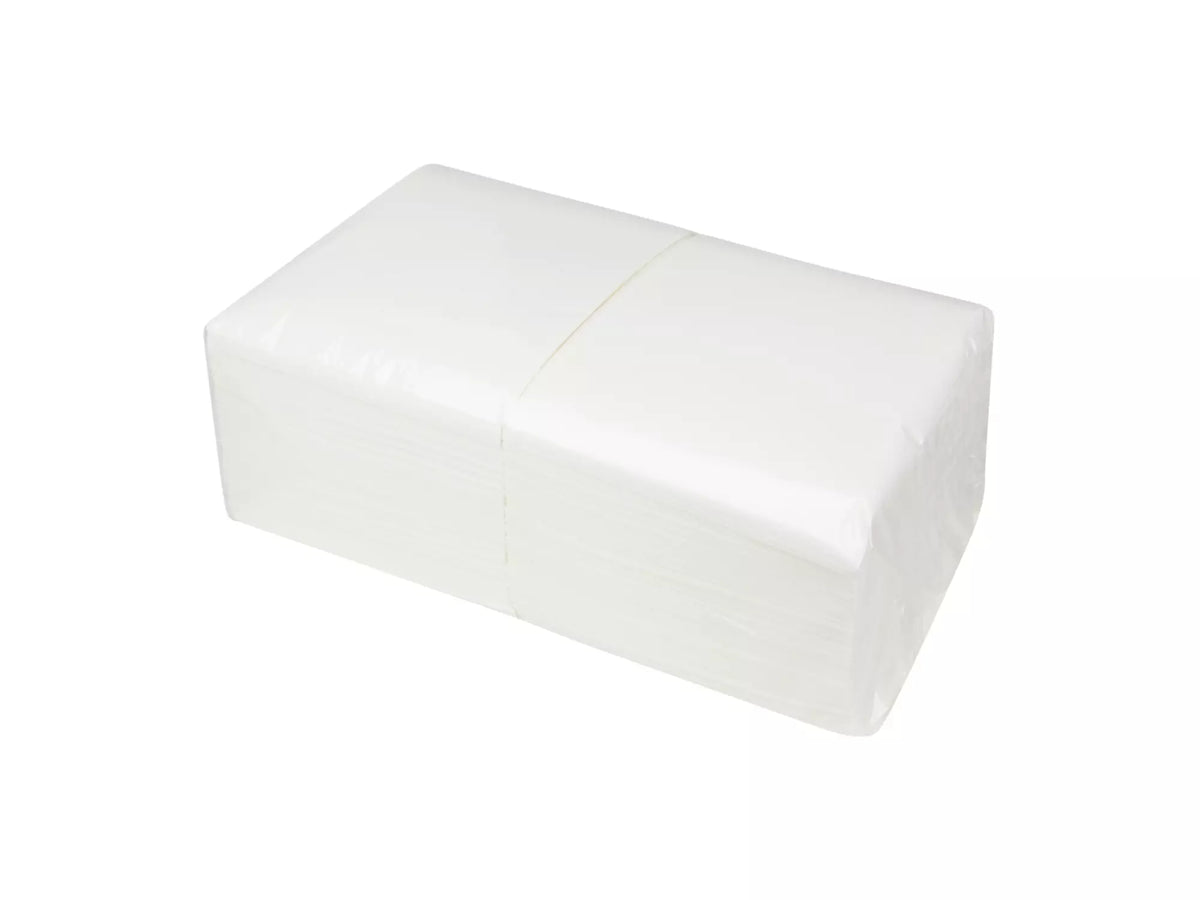 Servetten 1/4 vouw 32x31,5cm 1-laags wit (140233)