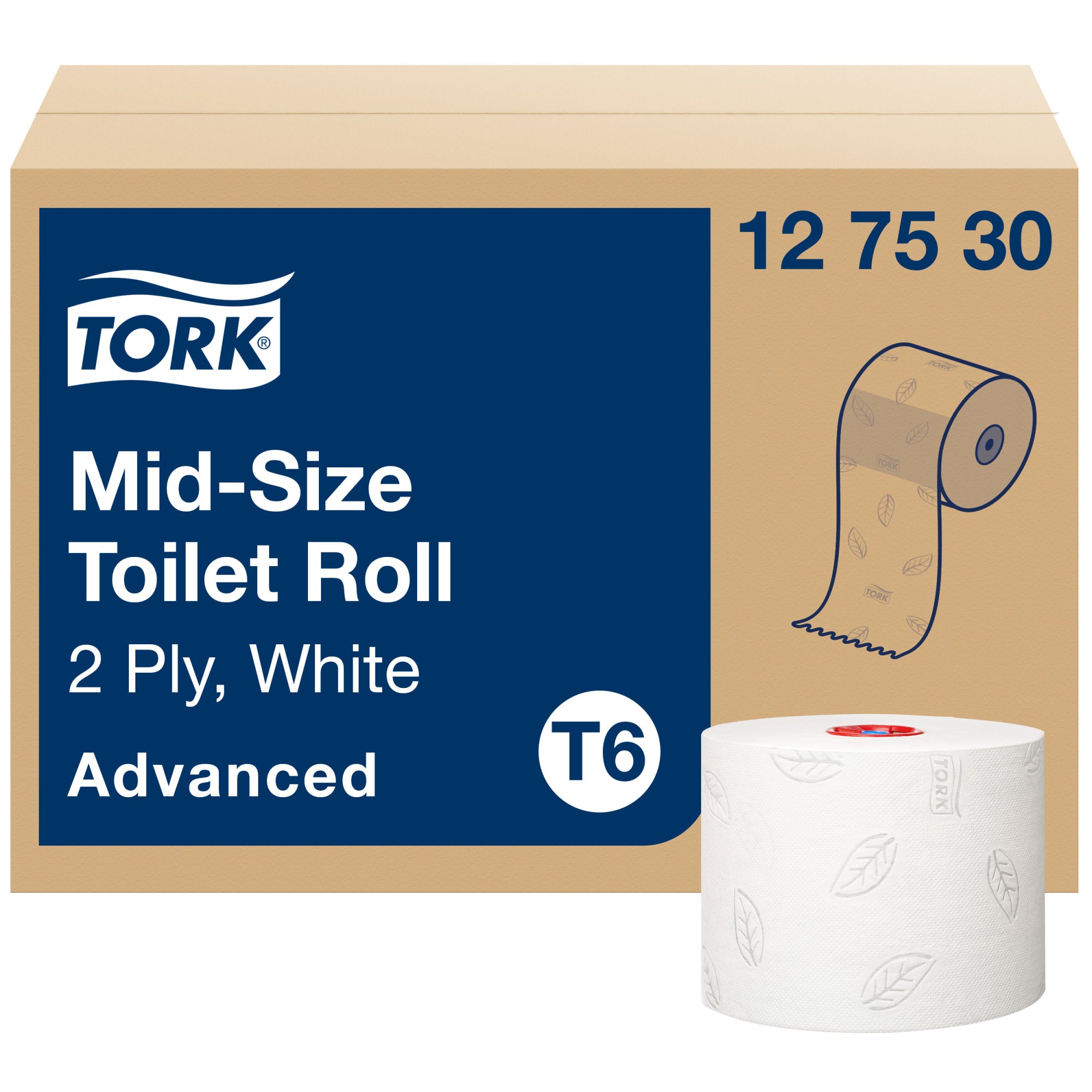 Tork Mid-size Toiletpapier Advanced 2-laags - 27 Rollen x 100 Meter T6 (127530)