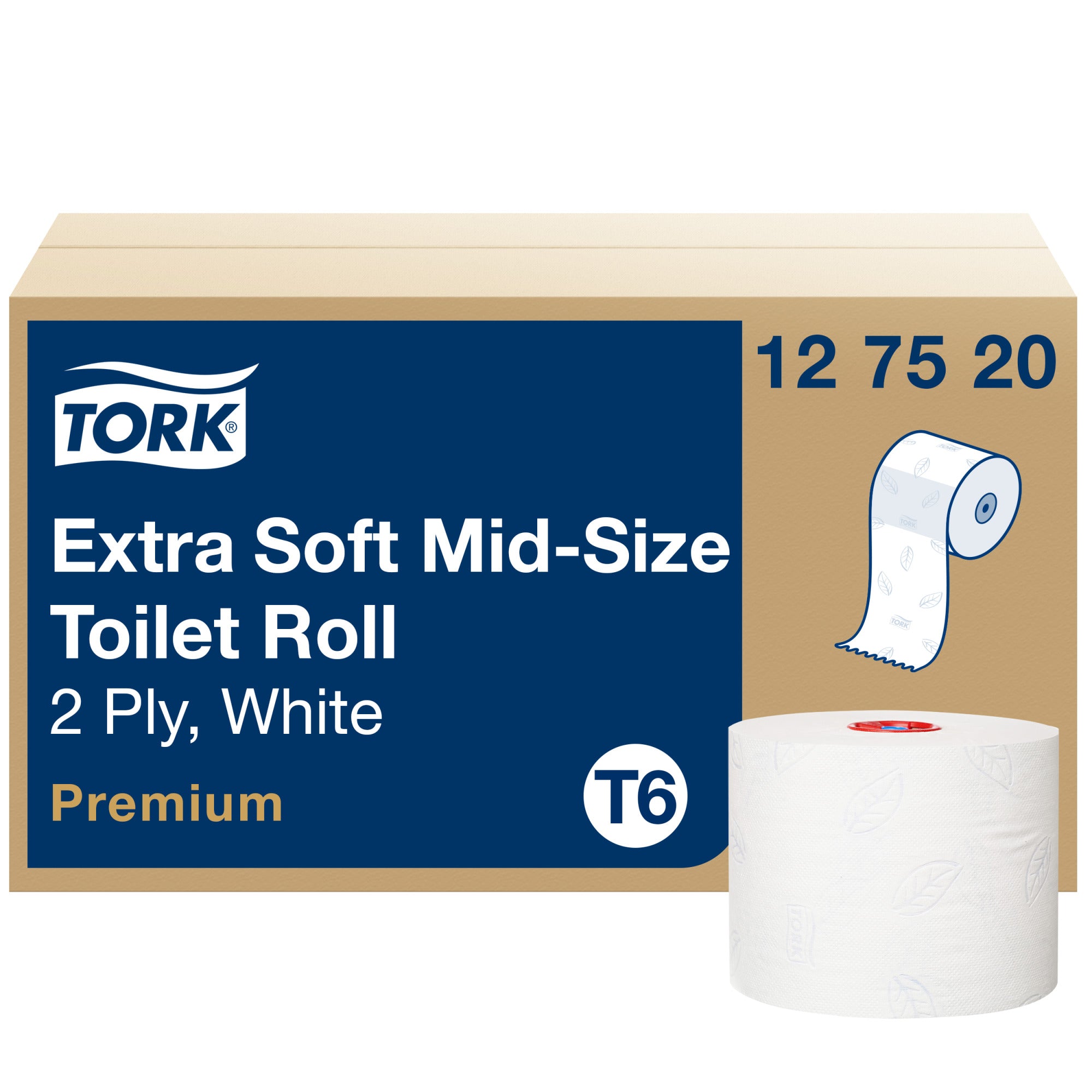 Tork Mid-size Toiletpapier Premium 2-laags - 27 Rollen x 90 Meter T6 (127520)