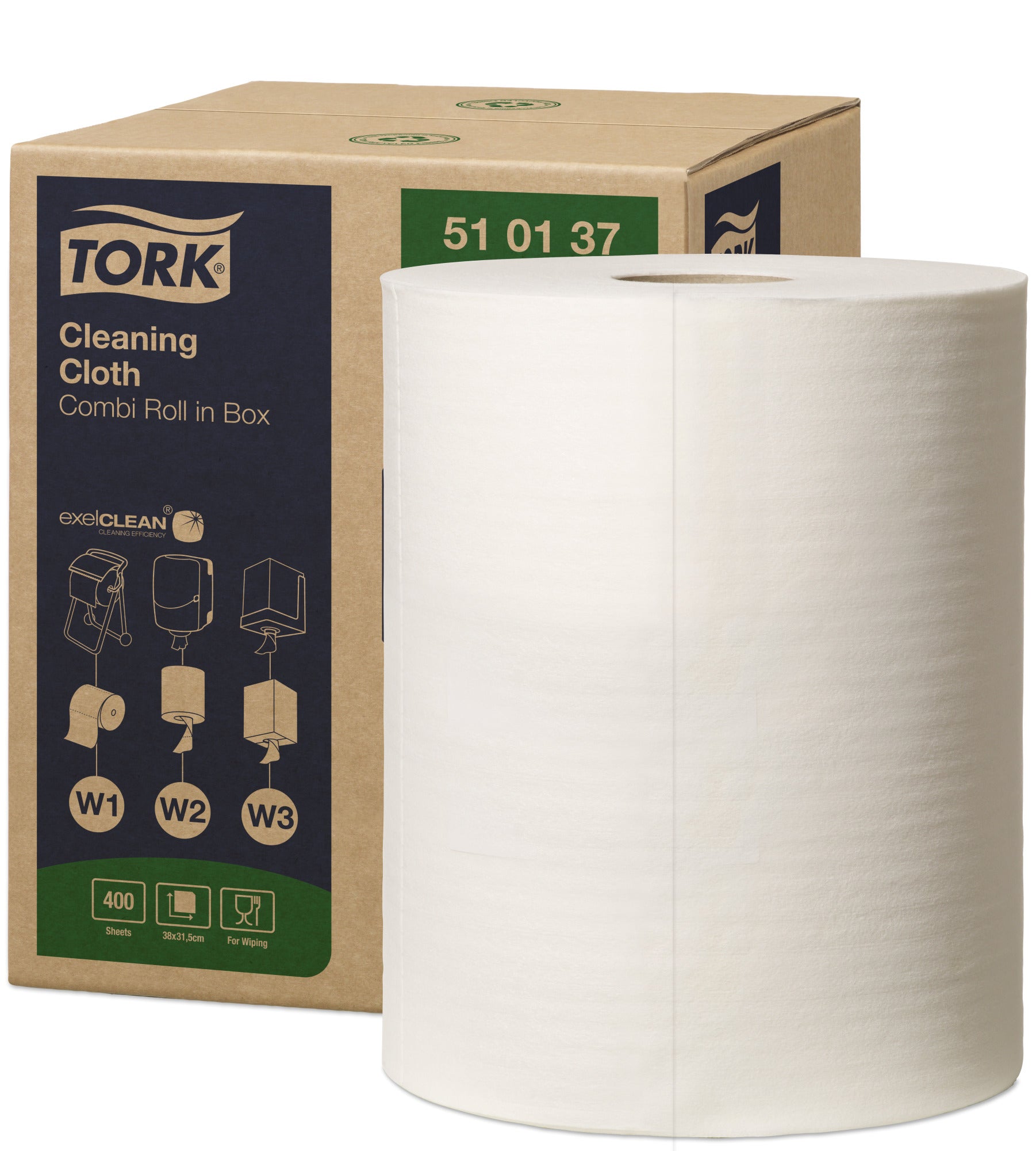 Tork Reinigingsdoeken 1-laags 32cm x 152 Meter (510137)
