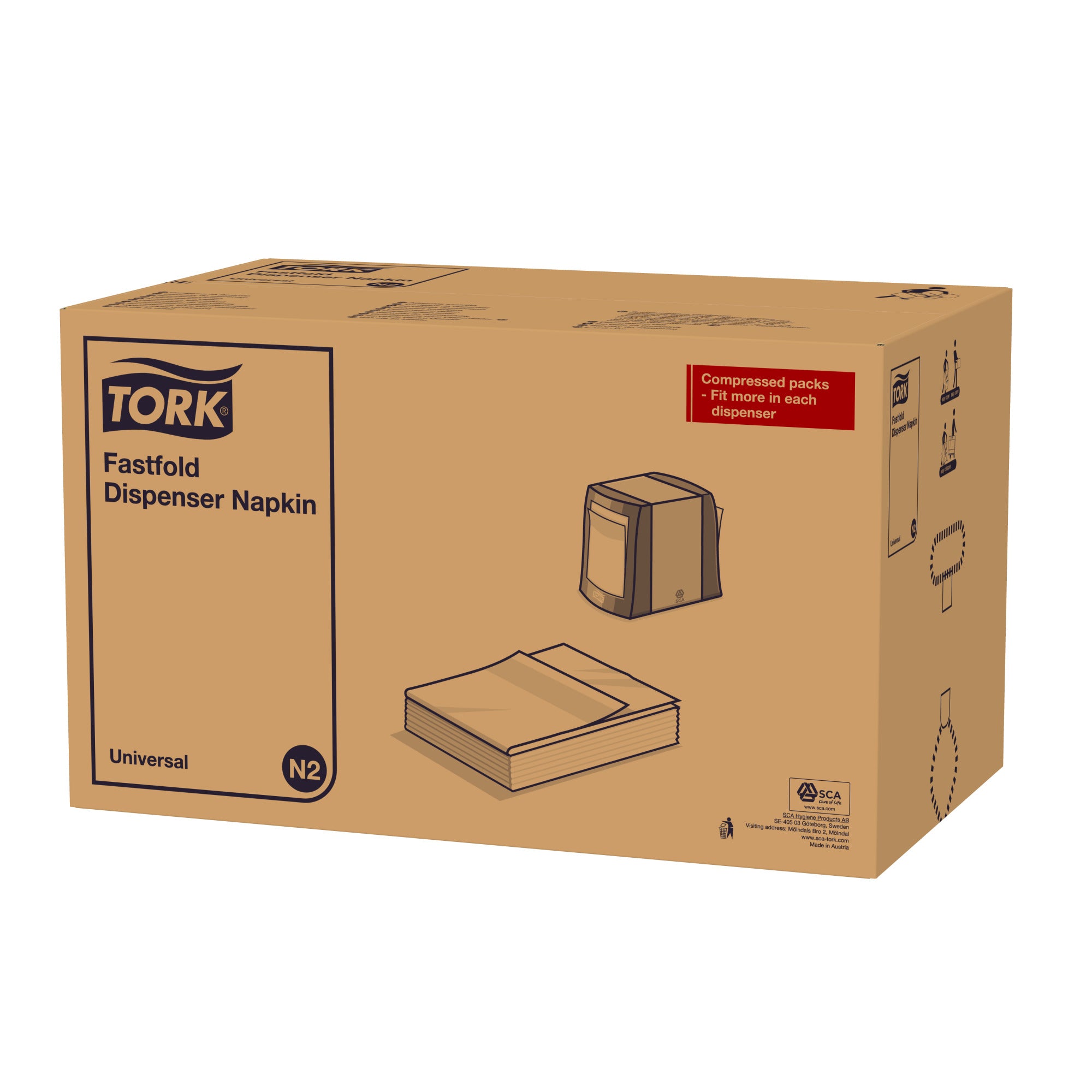 Tork Fastfold® Dispenserservet 1-laags - 10800 servetten N2 (10933)
