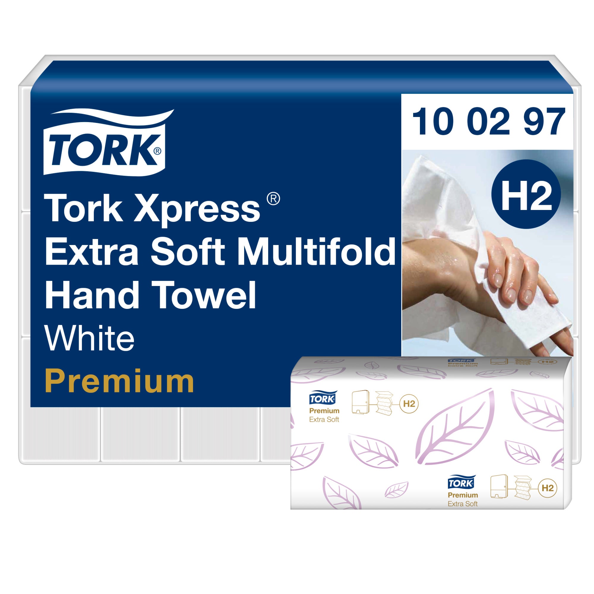 Tork Xpress® Extra Zachte Multifold Handdoeken 2-laags 21x34cm 2100 stuks H2 (100297)