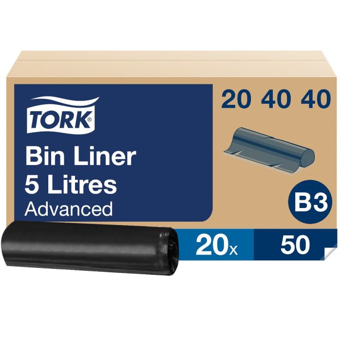 Tork Afvalzakken 33x40cm Zwart 1000 stuks B3
